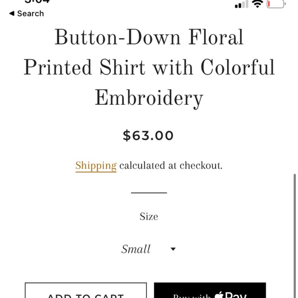 Ny Vintage button down floral. Worn about 5x - Picture 5 of 10